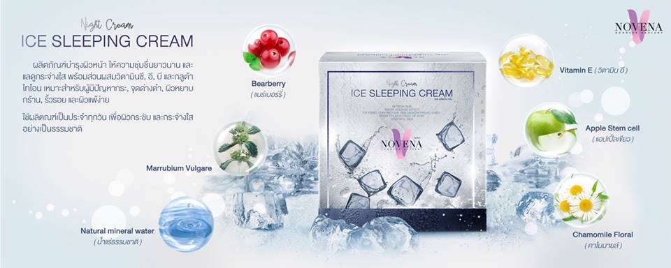 Ice Sleeping Cream ครีมน้ำแข็ง สำหรับกลางคืน