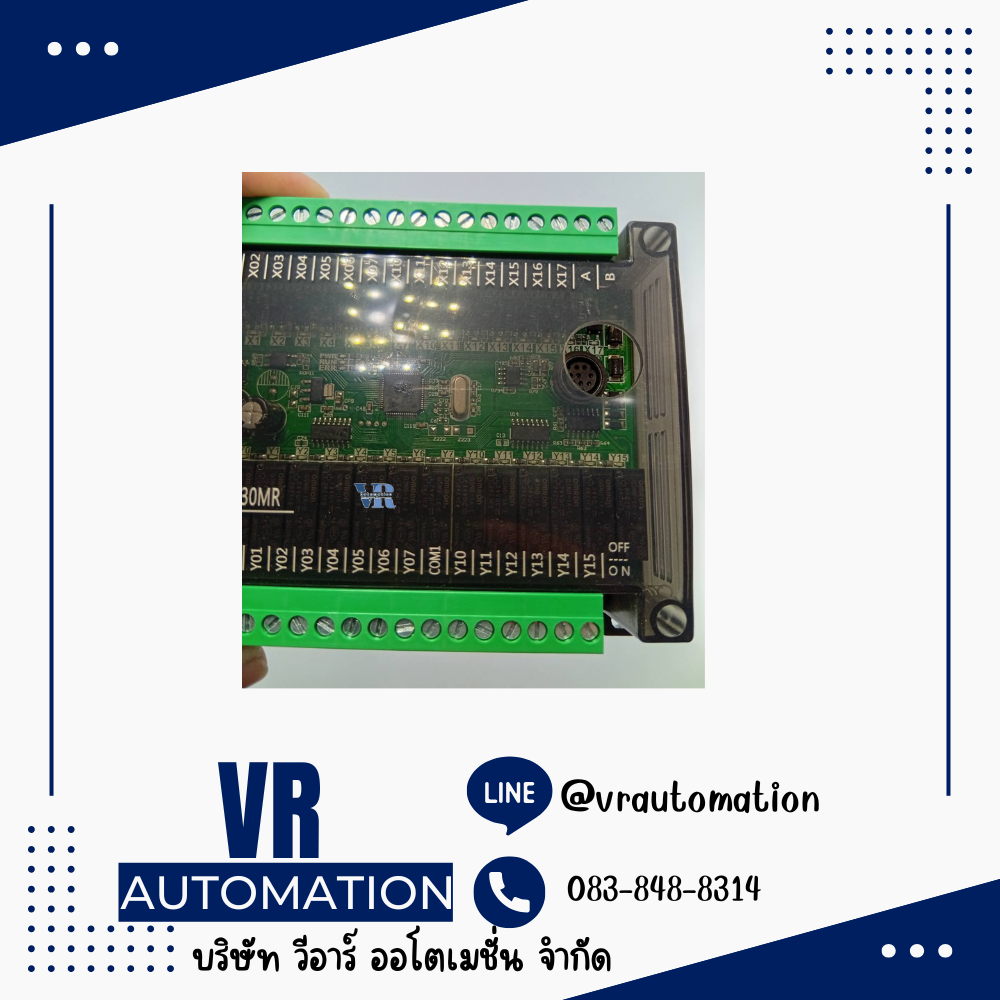 FX2N-30MR บอร์ดควบคุม PLC พร้อมช่องสัญญาณ I/O 30 ช่อง