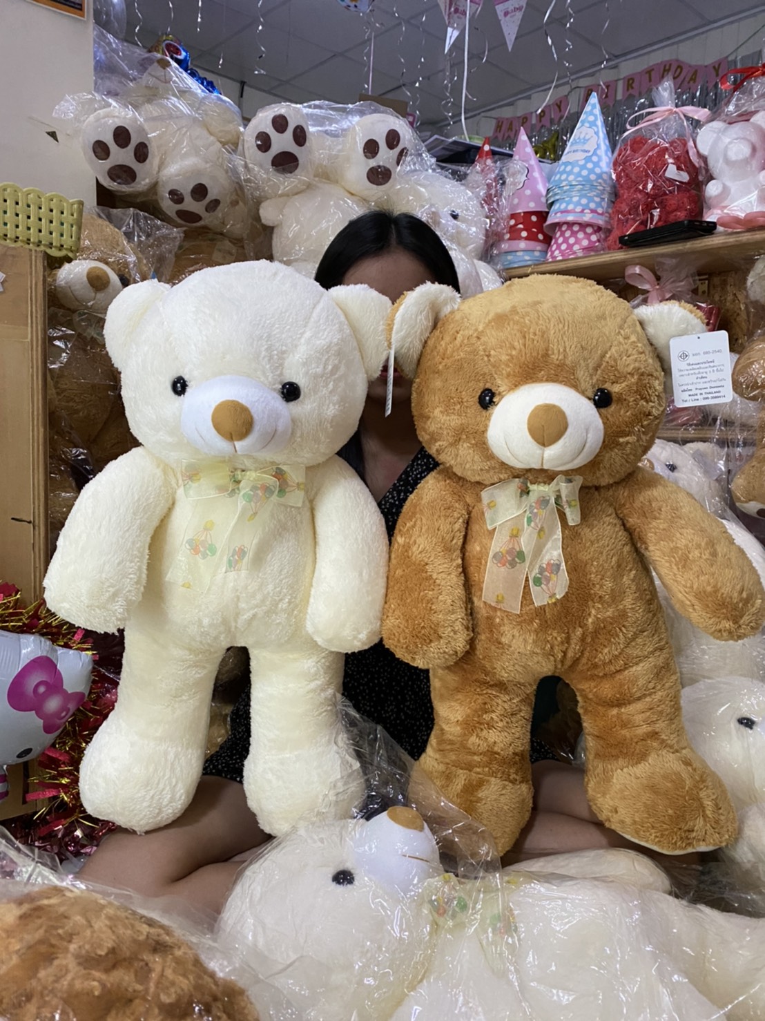 ตุ๊กตาหมี 70 cm สีครีมขาว