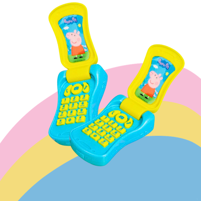 ของแท้ ของเล่นเด็ก PEPPA PIG FLIP PHONE โทรศัพท์พับได้ ของเล่นมีเสียง เสริมจินตนาการเด็ก