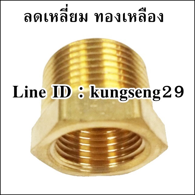 ข้อต่อลดเหลี่ยม ทองเหลือง