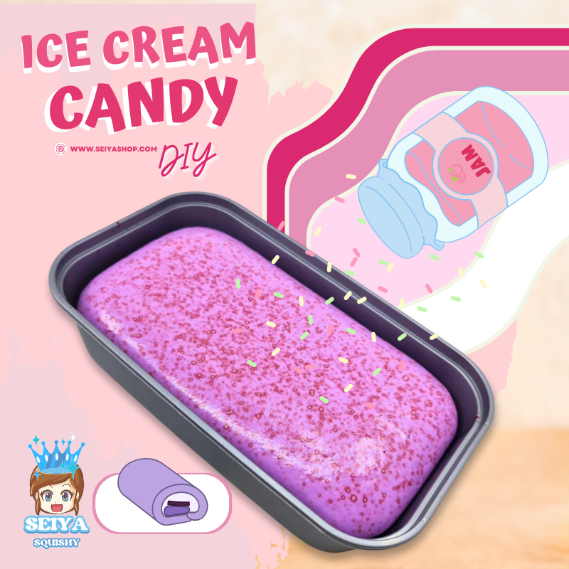 CB0790 สกุชชี่ ICE CREAM Candy DIY สกุชี่ หน้าหนึบ ก้อนใหญ่ ซุปเปอร์ สโลว์ เนื้อดี ของแท้ พร้อมอุกปรณ์ ตกแต่ง