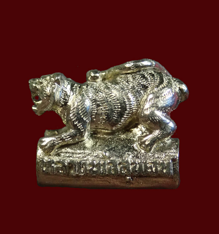 ตะกรุดเสือหมอบ หลวงพ่อสุพจน์ วัดห้วงพัฒนา จ.ตราด ปี 2563 เนื้อทองขาว หมายเลข 446