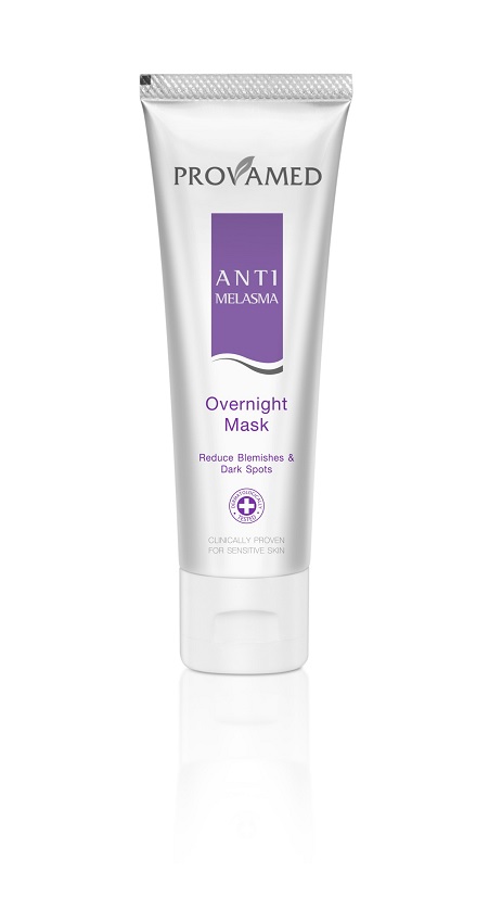 Provamed Anti Melasma Overnight Mask โปรวาเมด แอนตี้ เมลาสม่า โอเวอร์ไนท์ มาส์ก ปริมาณสุทธิ 50g. ดูแลปัญหา ฝ้า กระ และจุดด่างดำในเวลากลางคืน