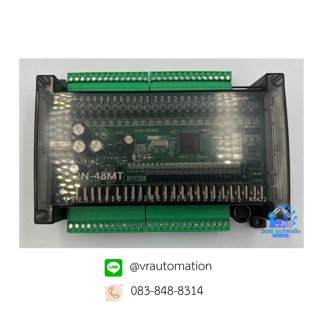 FX2N-48MT บอร์ดควบคุม PLC พร้อมช่องสัญญาณ I/O 48 ช่อง