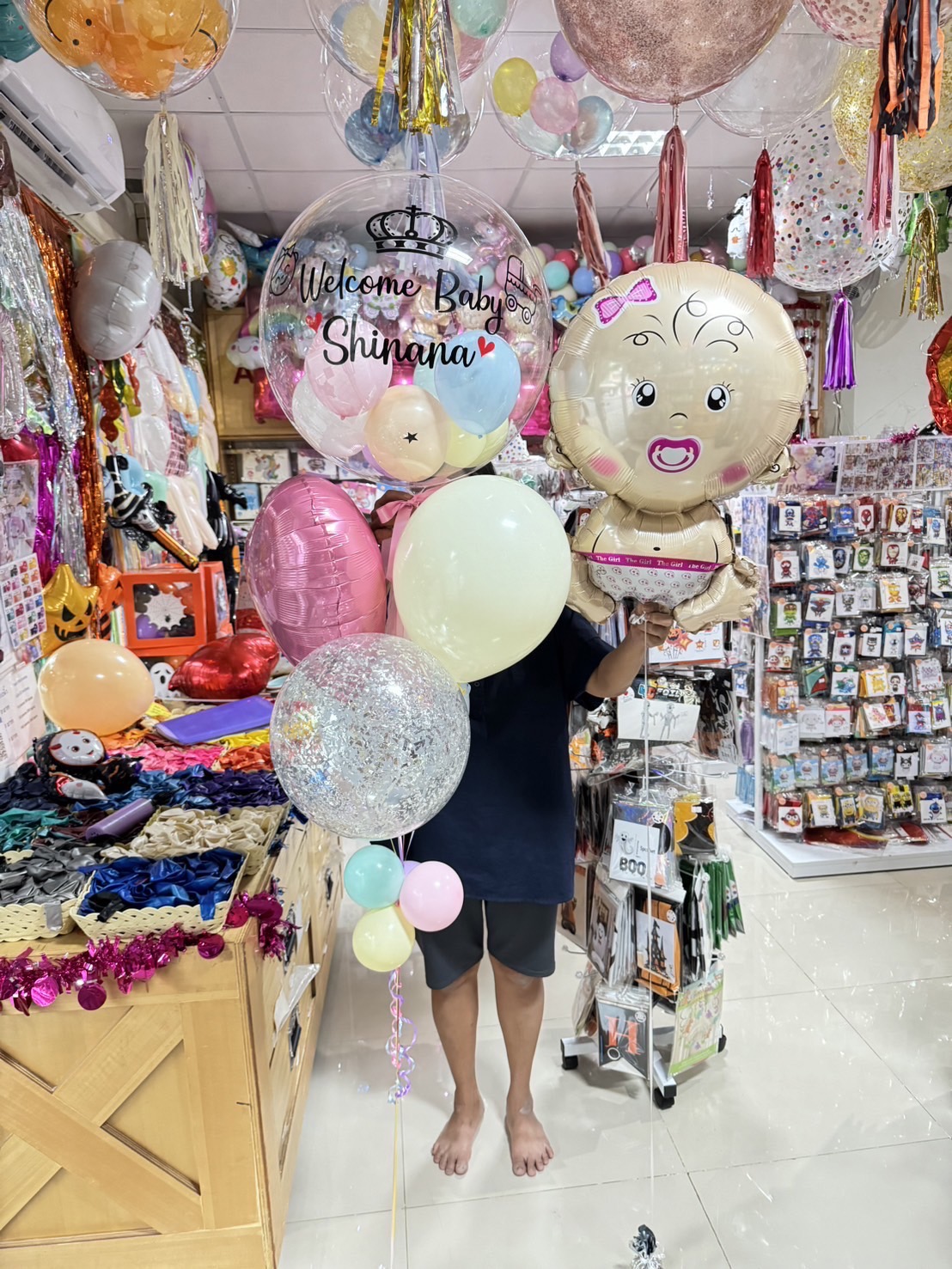 ลูกโป่งแรกเกิด ลูกโป่งรับขวัญหลาน welcome baby