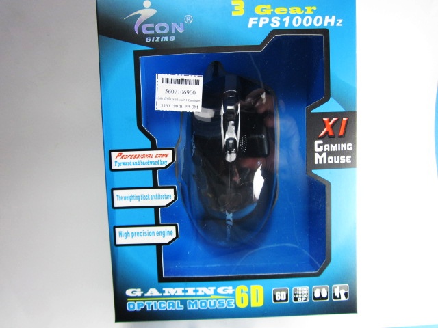 เม้าท์ USB Icon X1 Gaming 6ปุ่ม สีดำ
