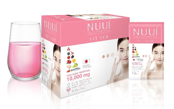 NUUI VitVER Collagen Tripeptide 10000mg หนุย ไวท์เวอร์ ดูแลผิวกระจ่างใสอย่างเป็นธรรมชาติ