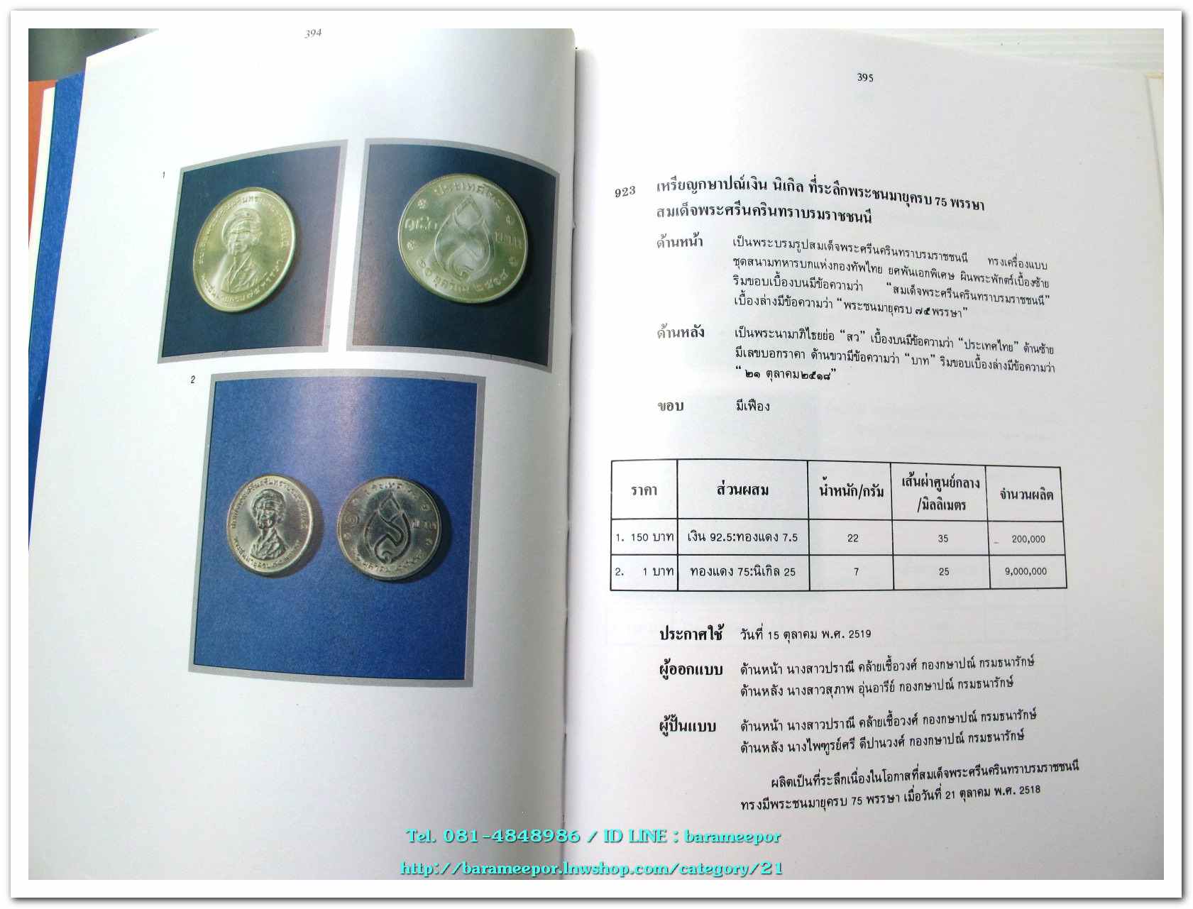 หนังสือ เหรียญกษาปณ์ เหรียญที่ระลึก กรุงรัตนโกสินทร์ พ.ศ.๒๓๒๕-๒๕๒๕ โดย: กรมธนารักษ์ กระทรวงการคลัง