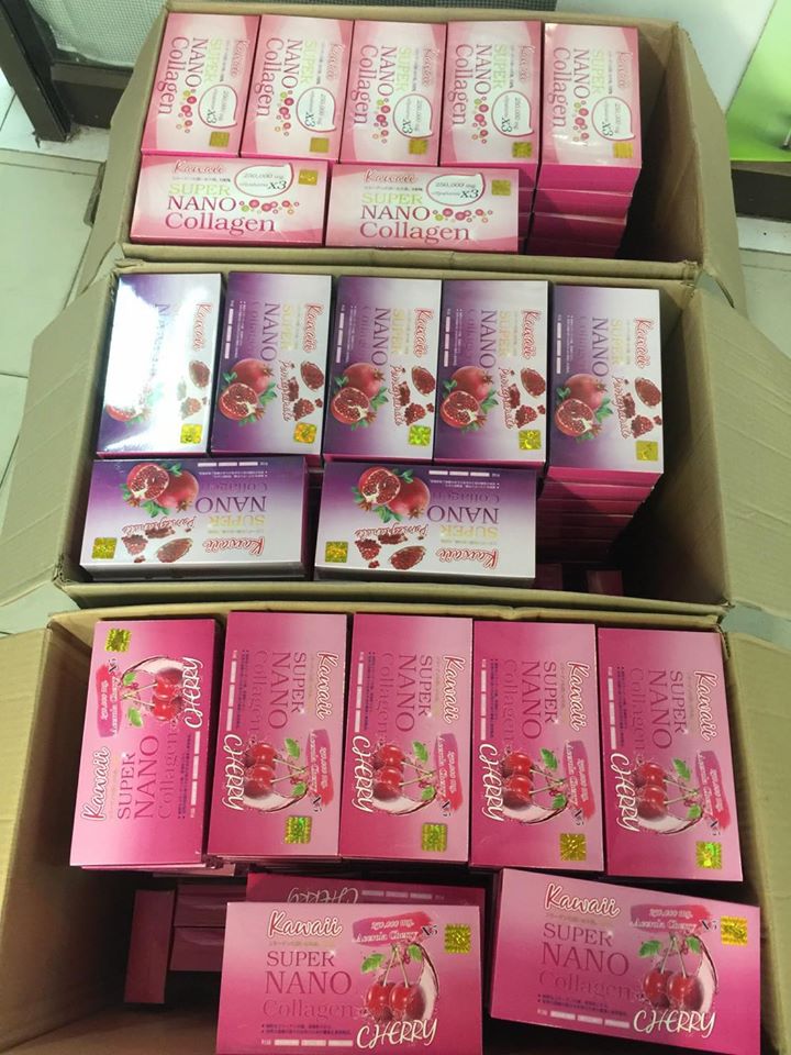 Kawaii Super Nano Collagen Pomegranate ซุปเปอร์ นาโน คอลลาเจน รสทับทิม ขาวใส ไม่กลัวแดด – แบบซอง