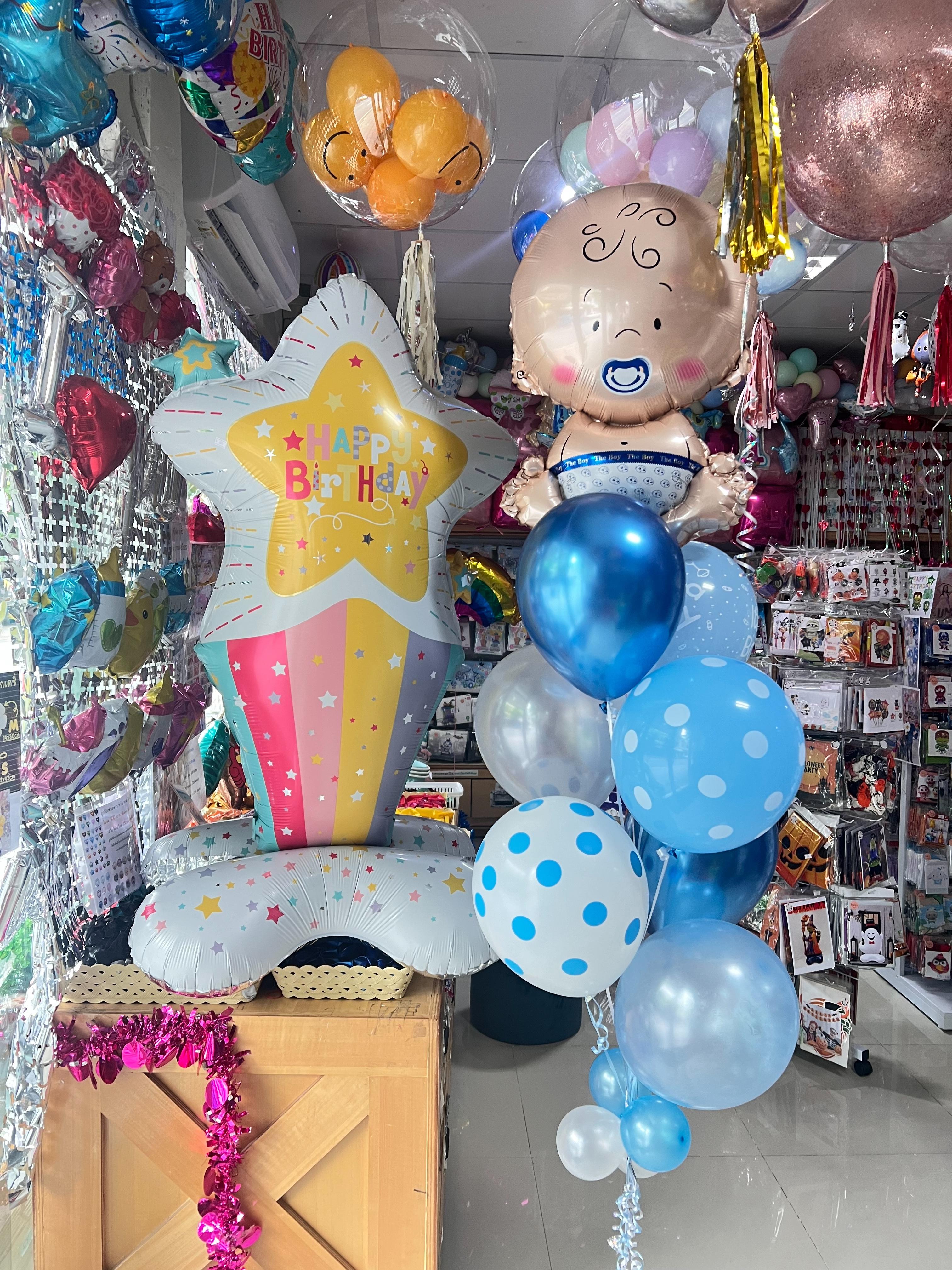 ลูกโป่งแรกเกิด ลูกโป่งรับขวัญหลาน welcome baby