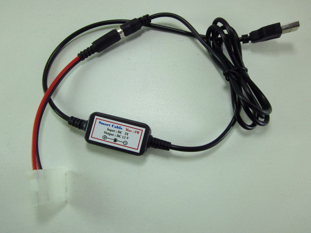Smart cable 12v พร้อม สายแปลงเป็น molex เพื่อใช้กับพัดลมคอมพิวเตอร์12v