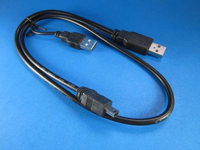 สายต่อ usb to mini usb สีดำ (สายY)