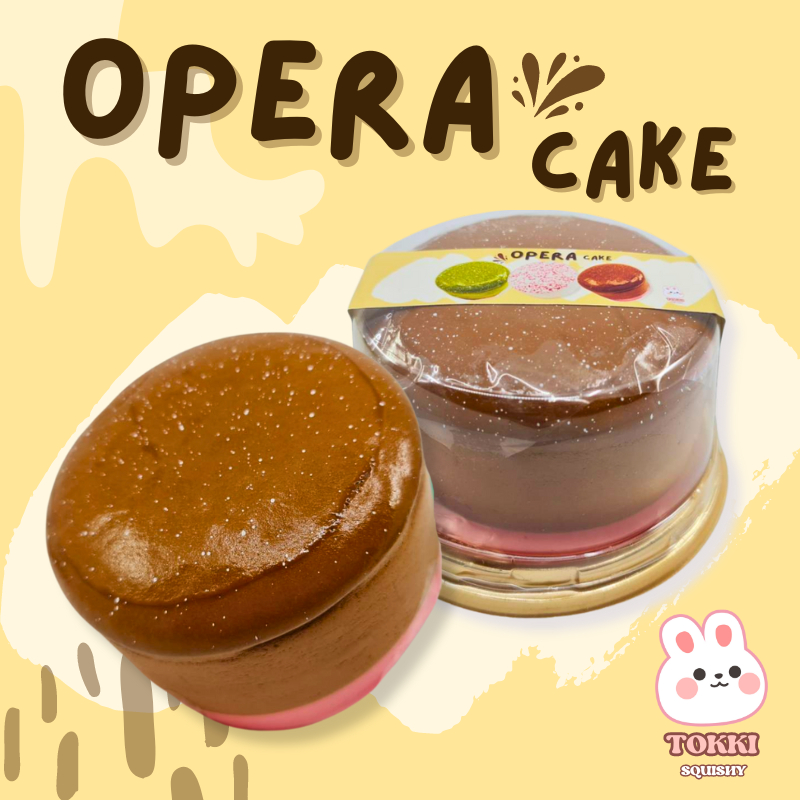 CB0795-CH75 สกุชชี่หน้าหนึบ OPERA CAKE ขนาด 9.5 cm สกุชชี่ของแท้ แบรนด์ tokki squishy
