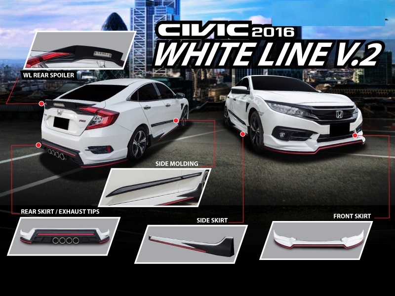 ชุดแต่งรอบคัน Civic FC 2016 2017 RED LINE V II