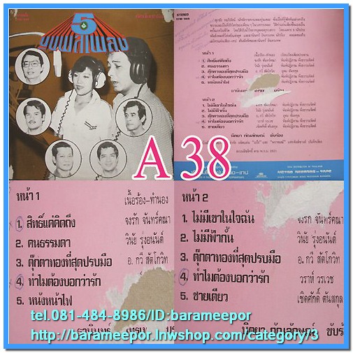 ธานินท์ อินทรเทพและนิตยา กัณลักษณ์ จากบทประพันธ์ของ 5 ขุนพลเพลง