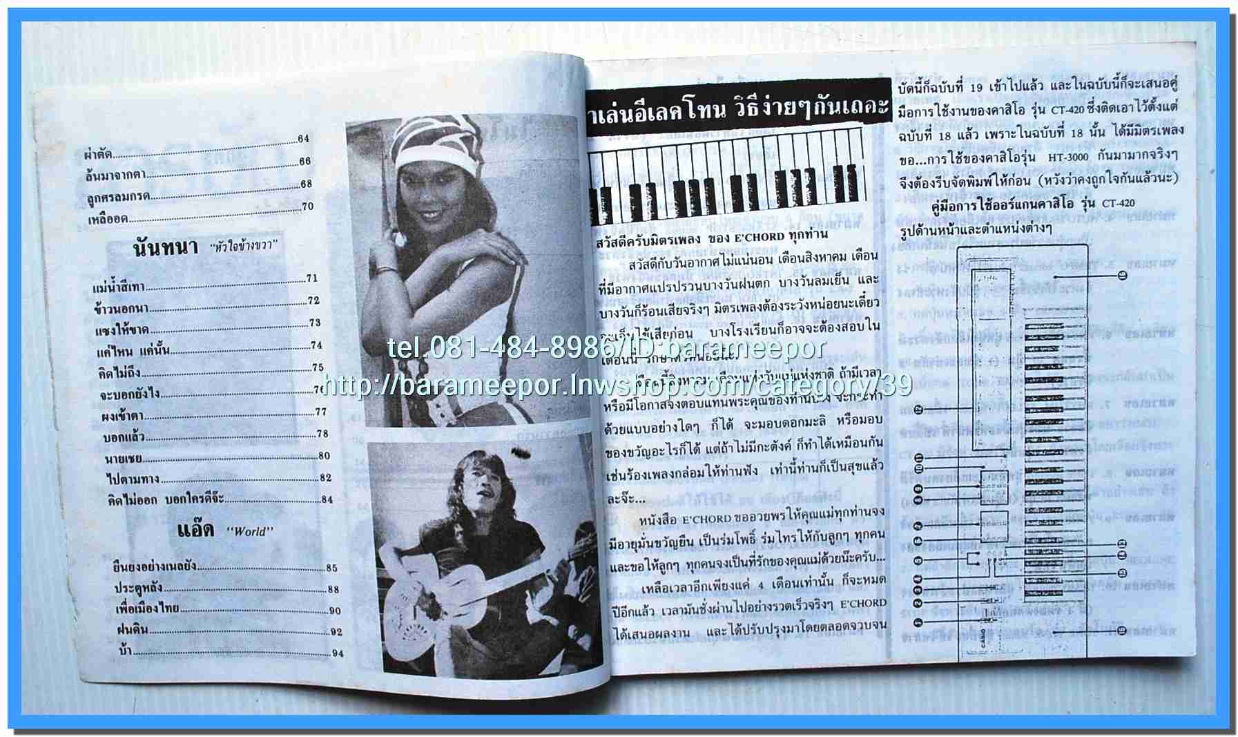 หนังสือเพลง มน+คิวปิด Eletone คอร์ดเพลง มีหลายปก.5F.