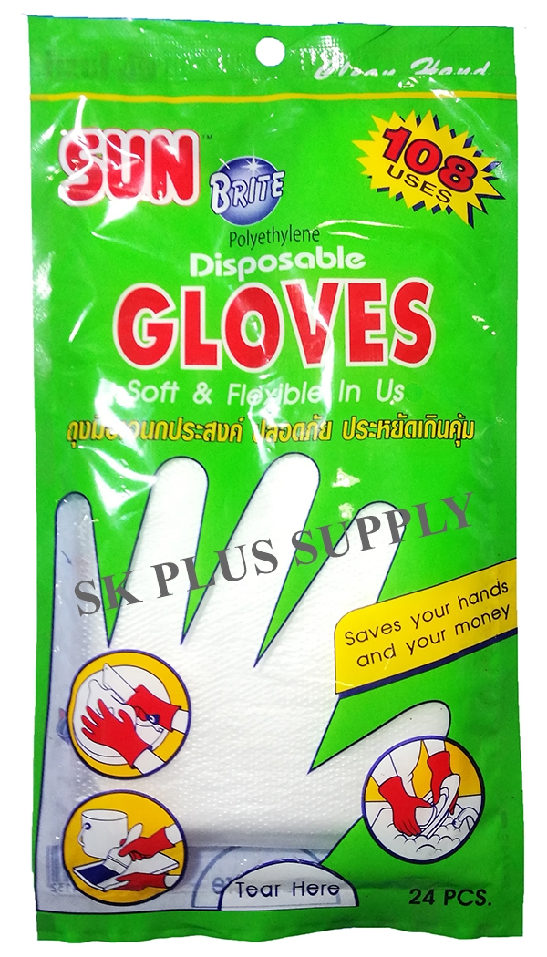 ถุงมือพลาสติก PE
