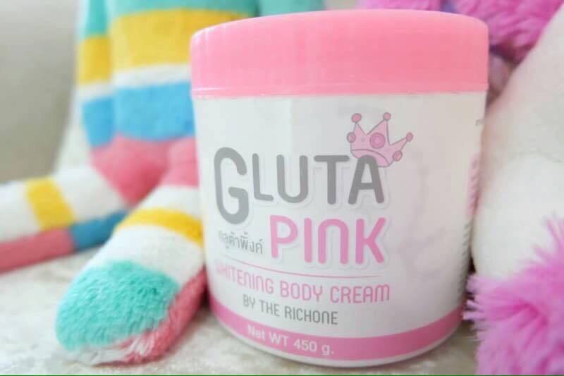 GLUTA PINK WHITENING BODY CREAM By THE RICHONE กลูต้าพิ้งค์ ครีมปรับสภาพผิวขาว สูตรเข้มข้น