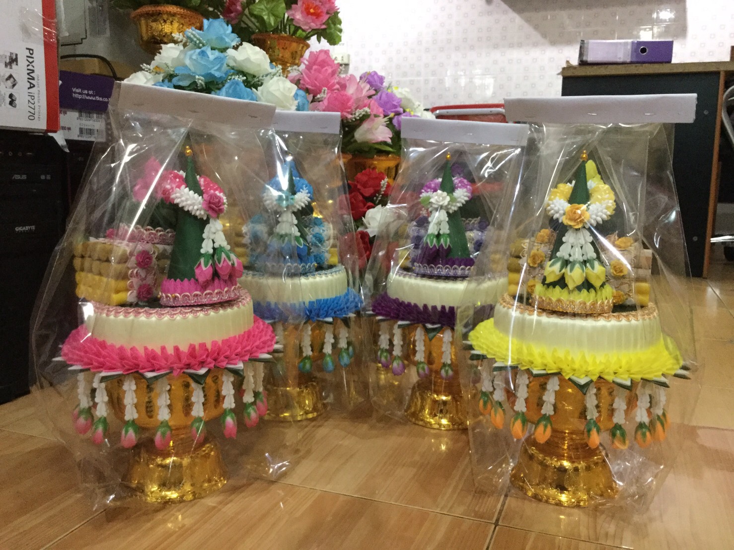กรวยขมา หรือ แพขมาทรงเครื่อง (มีหลายสีให้เลือก)