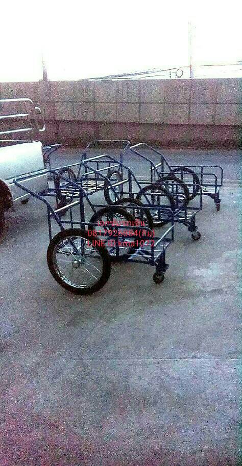 รถเข็นของล้อหน้าหมุนได้ ล้อหลัง17นิ้วยางมอไซค์(ไม่มีรั้วกั้นด้านหน้า)