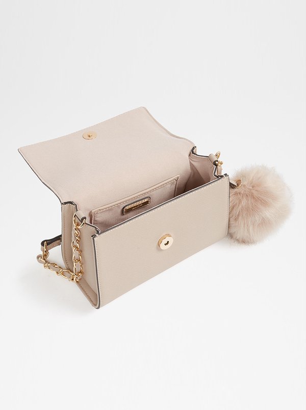 กระเป๋าสะพาย Aldo Astoewiel Crossbody Bag Neutral with Pom Pom กระเป๋า