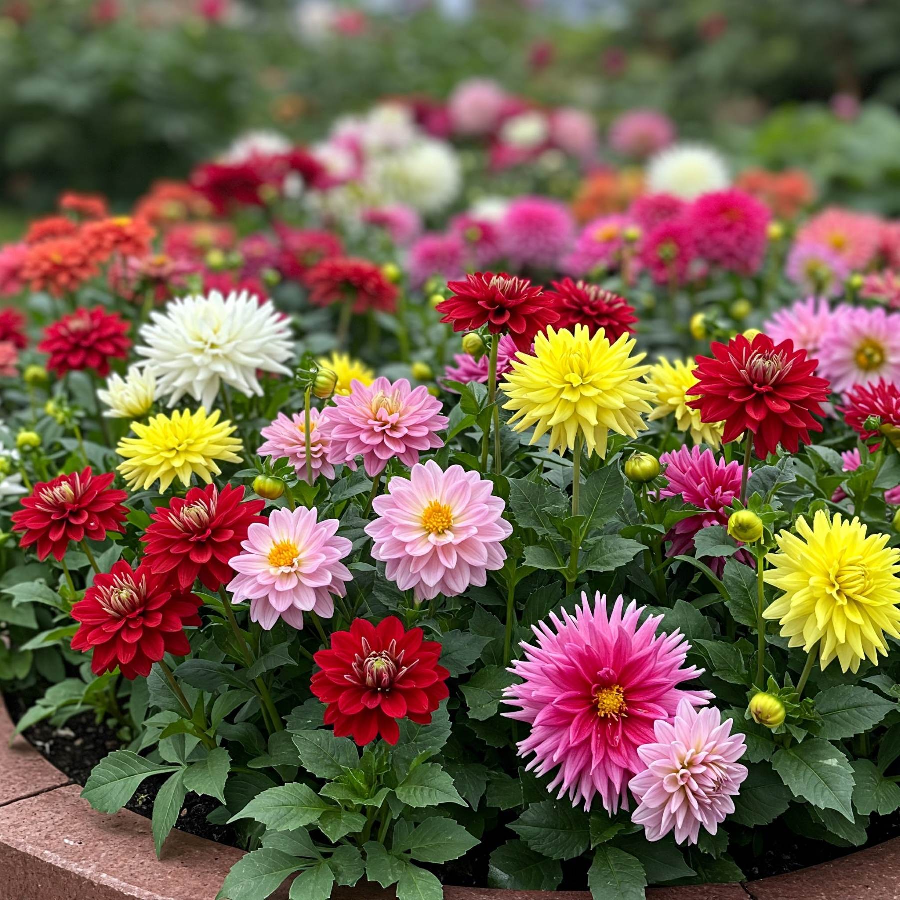 เมล็ดพันธุ์ ดอกรักเร่เตี้ย คละสี Dwarf Dahlia Mix Flower Seed