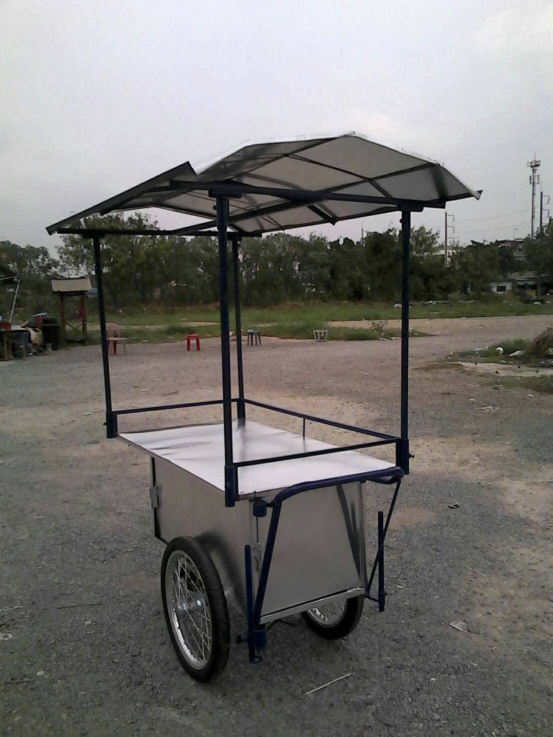 รถเข็นขายของมีหลังคา130 x 70 เซนติเมตร