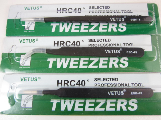 ปากคีบกันไฟฟ้าสถิตย์ Vetus 3แบบ