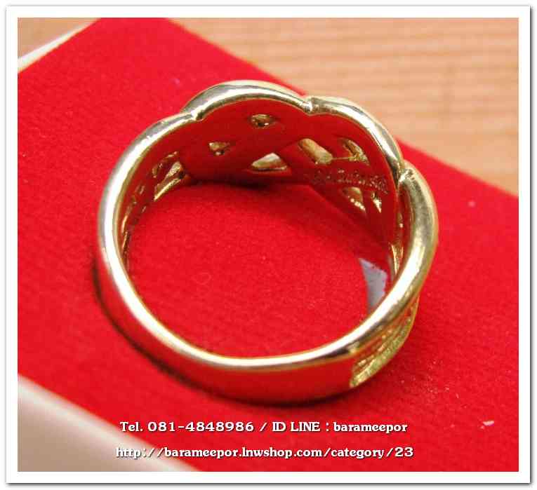 แหวน ไอ้ไข่ เด็กวัดเจดีย์ รุ่นเจริญทรัพย์ ๖๑ เนื้อทองเหลือง ขนาด 17 mm.