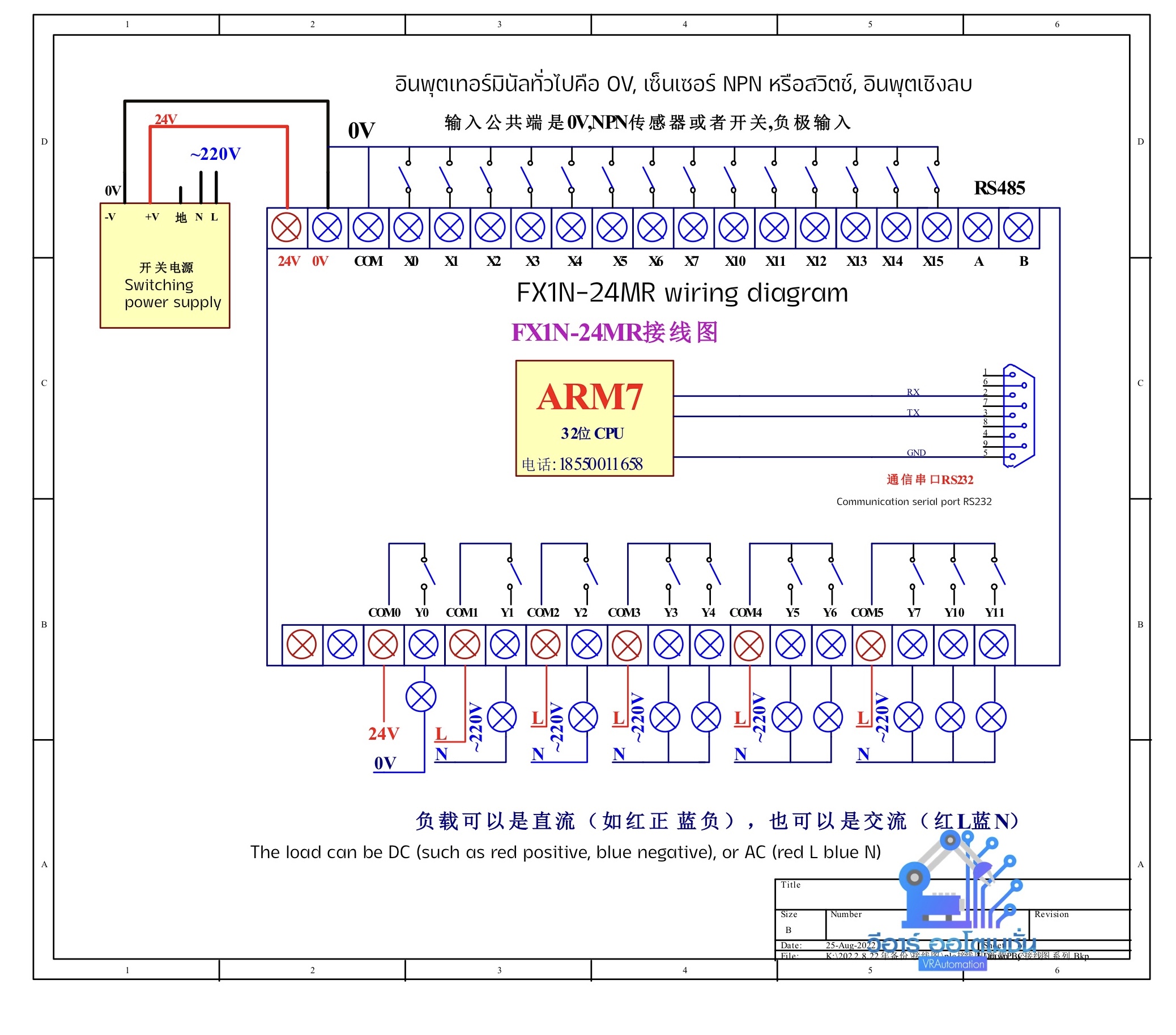 FX1N-24MR บอร์ดควบคุม PLC พร้อมช่องสัญญาณ I/O 24 ช่อง