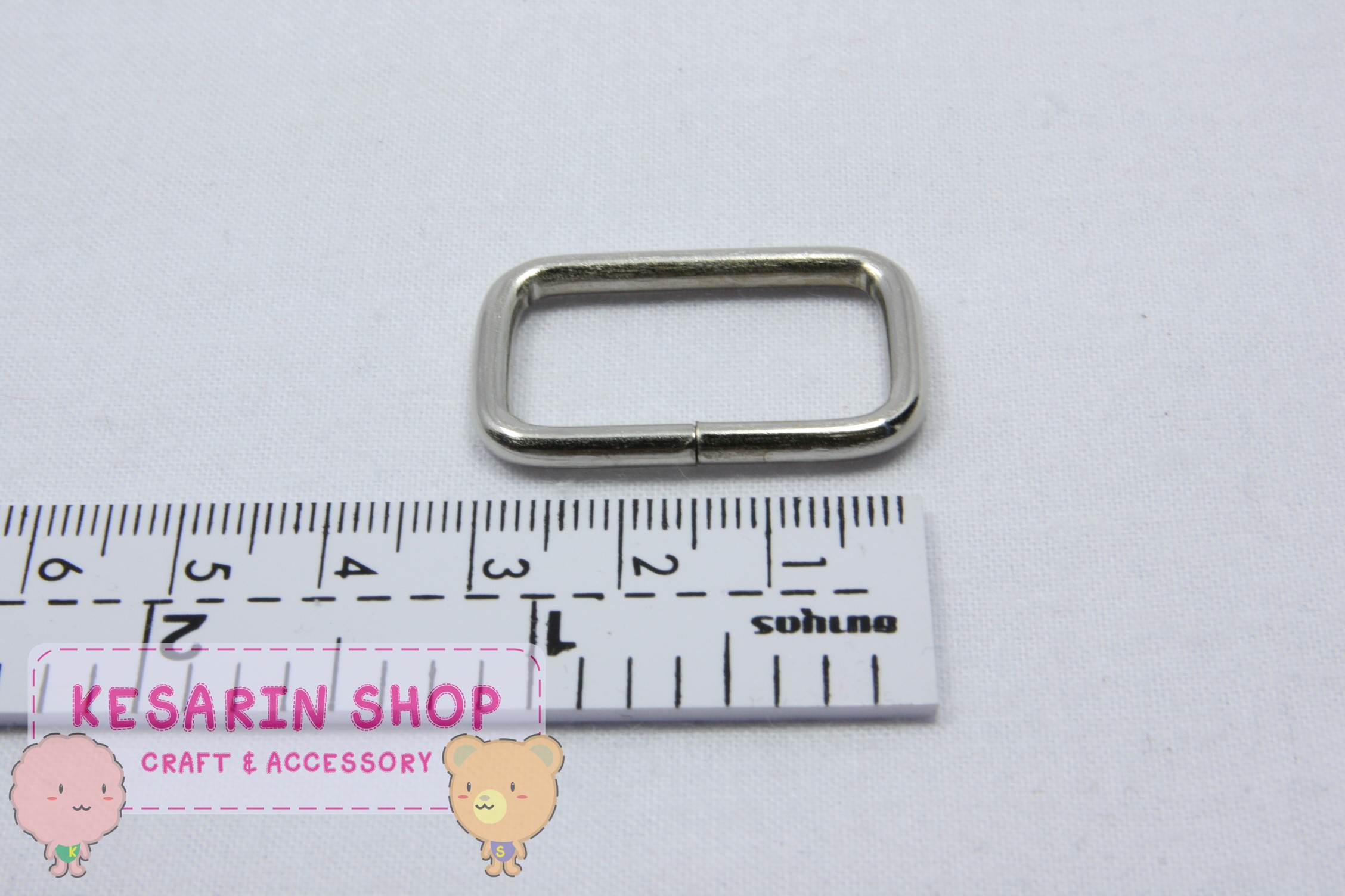 ห่วงสี่เหลียม สีเงิน ขนาด 1.5cmx2.5cm (#2)