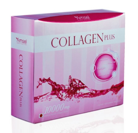 Amsel Collagen Plus Berry Mixed and Strawberry Flavor 10,000 mg.