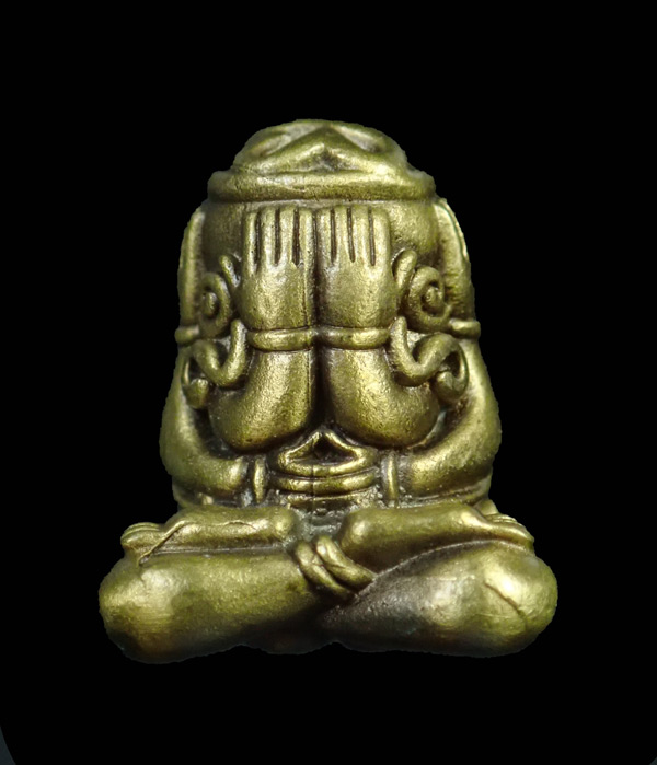 พระปิดตาหลวงพ่อรักษ์ อนาลโย วัดสุทธาวาส จ.อยุธยา ปี 2559 เนื้อทองระฆังซาติน หมายเลข 120 (แจากเฉพาะศูนย์จอง) สร้างเพียง 199 องค์