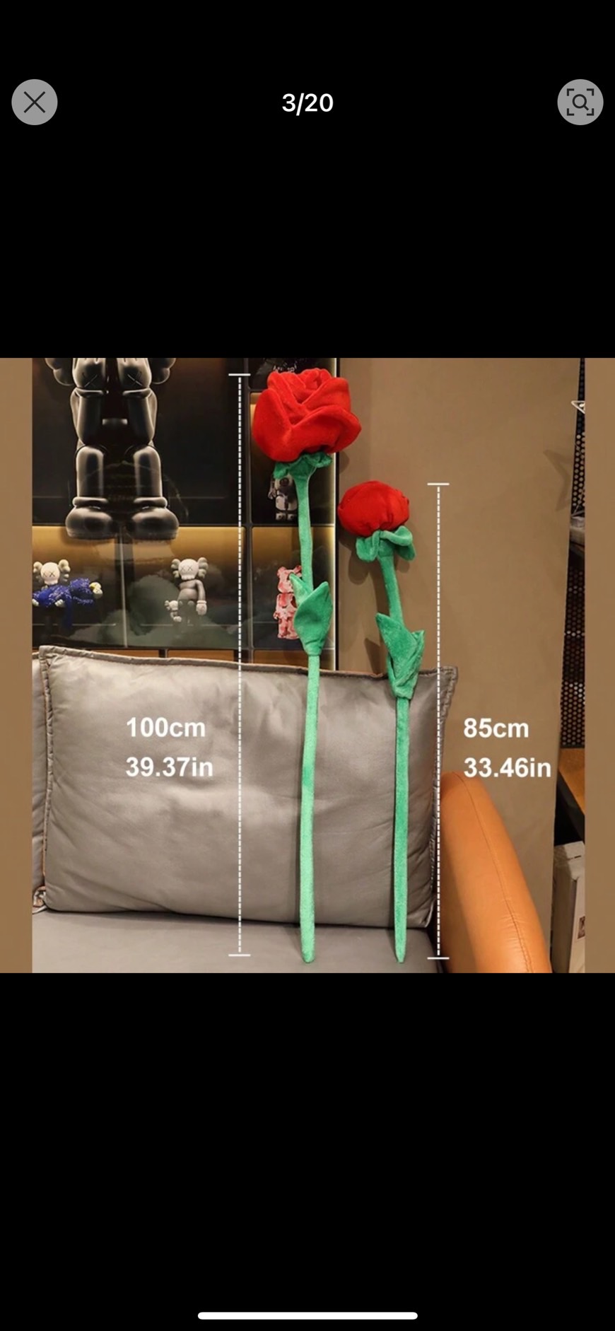 ดอกกุหลาบกำมะหยี่เนื้อนุ่ม จัมโบ้ 85CM ราคาต่อดอก