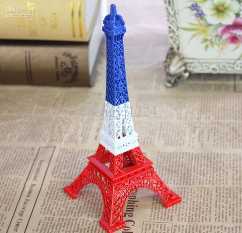 00927-โมเดลหอไอเฟลสีธงชาติ 18ซม - ฟรีค่าส่ง