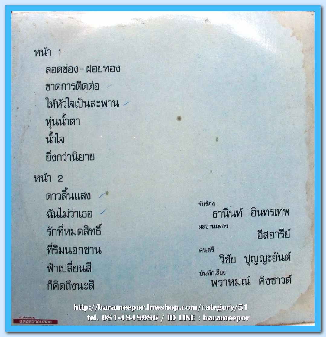 ธานินทร์ อินทรเทพ ชุด ขาดการติดต่อ..1