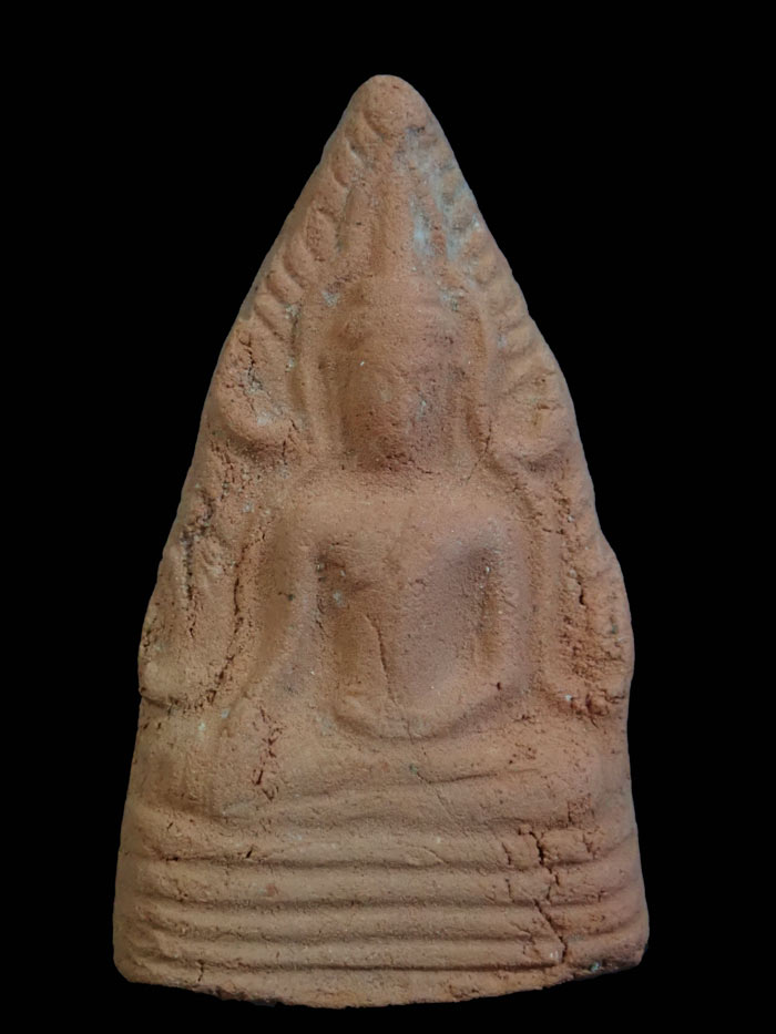 พระพุทธชินราช วัดชะวึก พิมพ์ใหญ่ เนื้อดิน ปี 2516 จ.ระยอง (หลวงปู่ทิม วัดละหารไร่ ปลุกเสก) พร้อมบัตรรับรองพระแท้จากสถาบันการันตีพระ