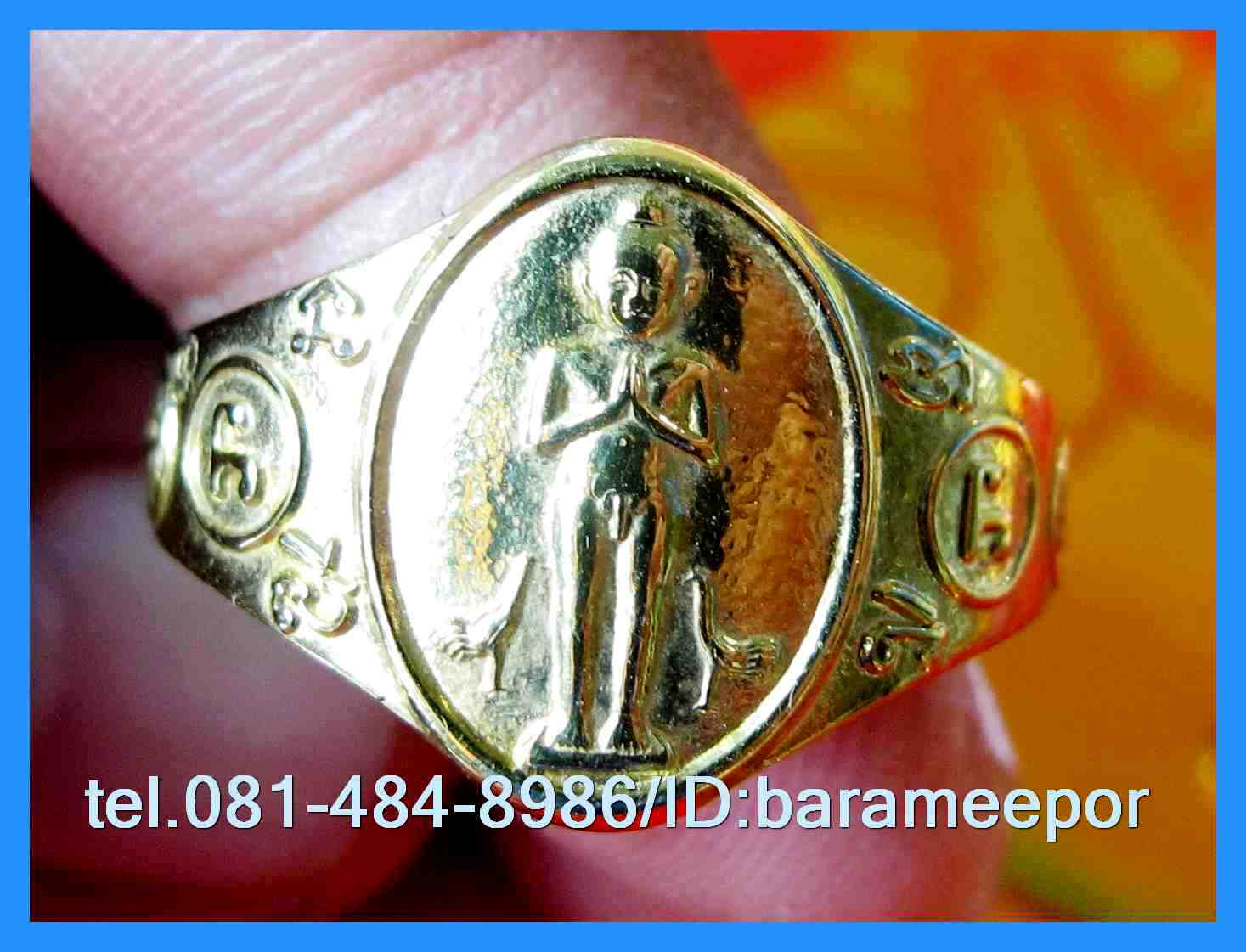 แหวน ไอ้ไข่ เด็กวัดเจดีย์ รุ่นสรงน้ำ ปี 2558 ขนาด 21 มิล ปรับขนาดได้ เนื้อทองเหลืองหนา สภาพใหม่