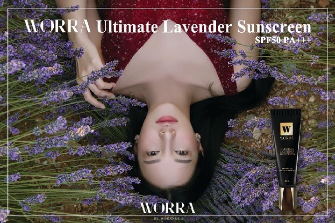 WORRA Ultimate Lavender Sunscreen SPF50 PA+++ กันแดดวอร่า กันแดดนุ่นวรนุช 20gm