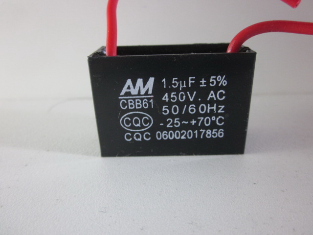 อะไหล่พัดลม cap start พดลม capacitor 450V 1.5UF