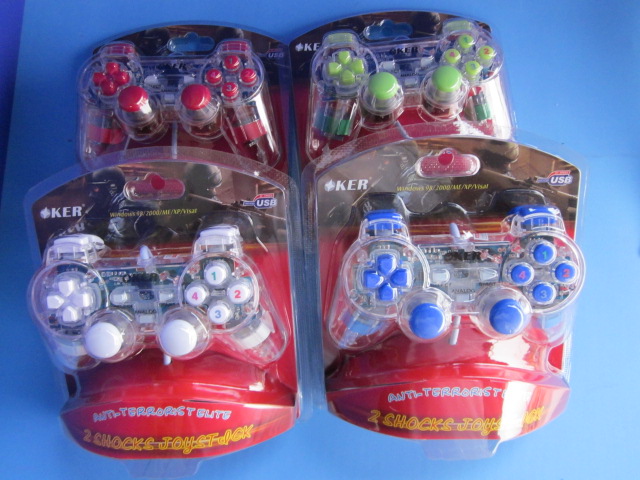 จอยเกมส์ คอมพิวเตอร์ oker รุ่นใส แบบ usb