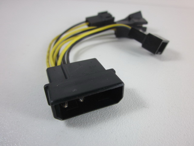 สายแปลงหัว molex 4พิน เป็นสายพัดลม12V 4เส้น