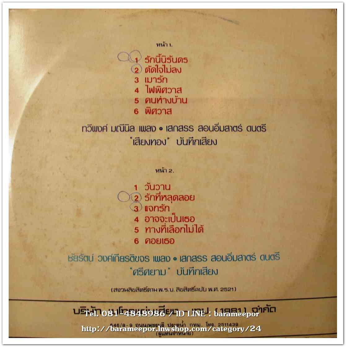 มณีนุช เสมรสุต ชุด รักนี้นิรันดร แผ่นเต็ม