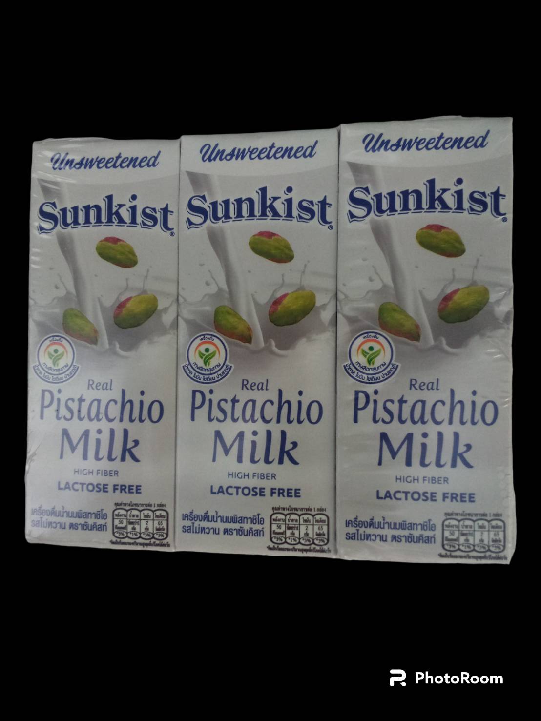 33-128-2100-1 นมพิสทาชิโอ *จืด 180มล. สีขาว *ตราบลูไดมอนด์ แพ็ค3