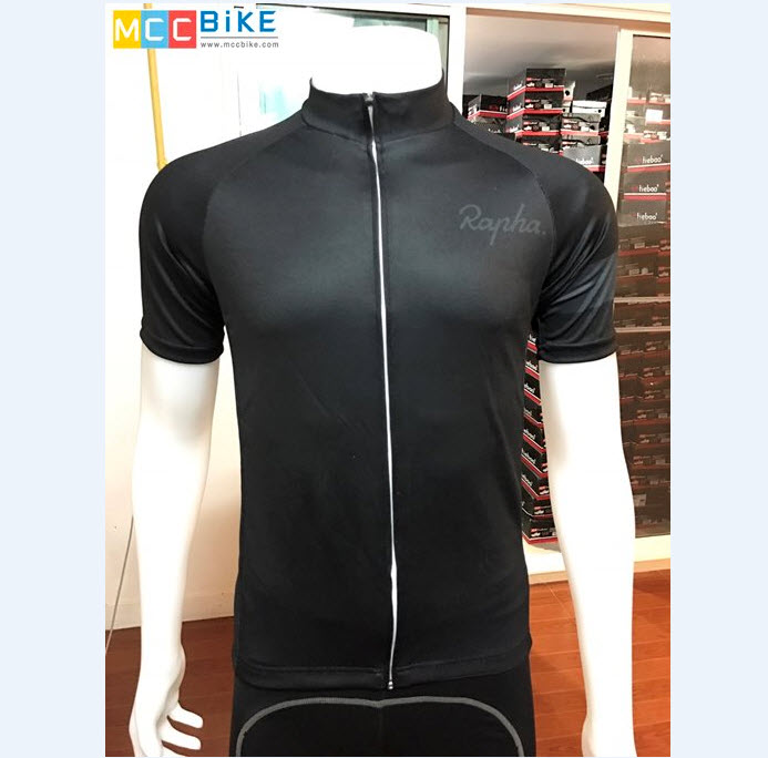 เสื้อปั่นจักรยาน แขนสั้น rapha Black 001