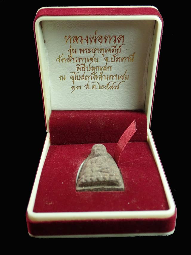 เนื้อว่านหลวงพ่อทวดหลังเจดีย์ทองคำ รุ่นพระธาตุเจดีย์ อาจารย์ทอง วัดสำเภาเชย ปี 2549 เนื้อว่านเบิกฤกษ์หลังเจดีย์ทองคำ หมายเลข 341