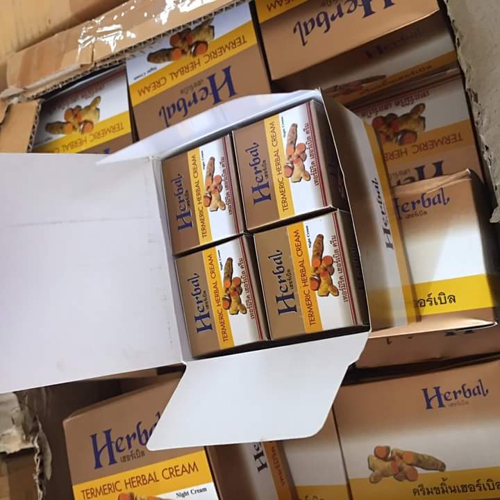 Termeric Herbal Cream Night Cream 5 g. เทอร์มิริค เฮอร์เบิล ครีม ครีมขมิ้นบำรุงผิวหน้า