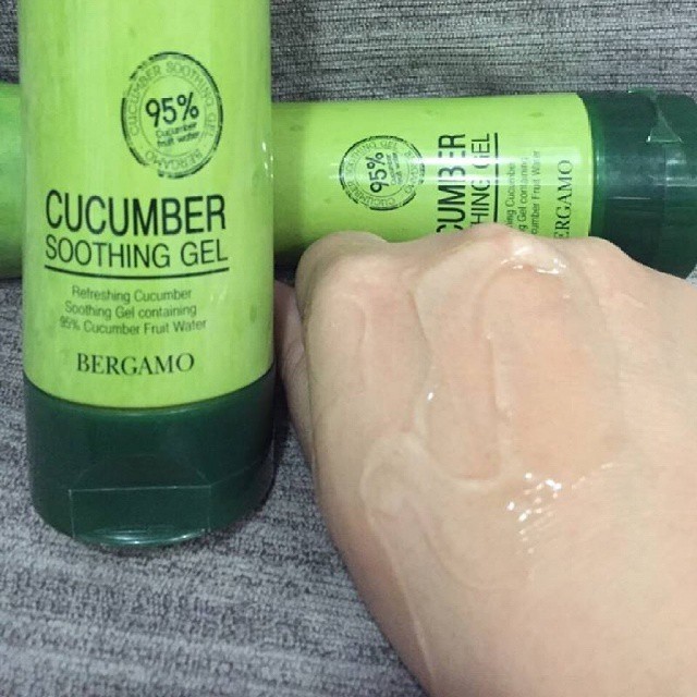 Bergamo Soothing Cucumber Gel 95% เจลแตงกวา เบอกาโม่ ผิวชุ่มชื้น ฟื้นฟูสภาพผิว