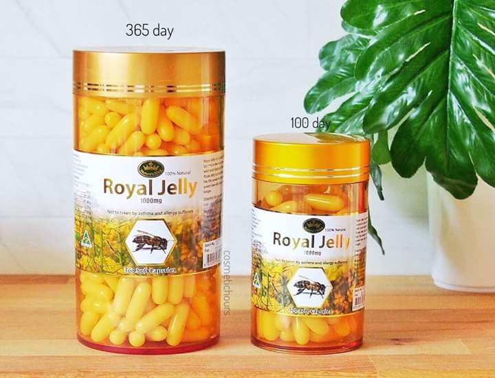 Nature's King Royal Jelly 1000mg. กระปุกเล็ก 100 แคปซูล